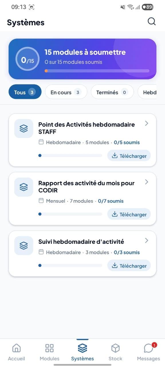 Saisie d'un formulaire